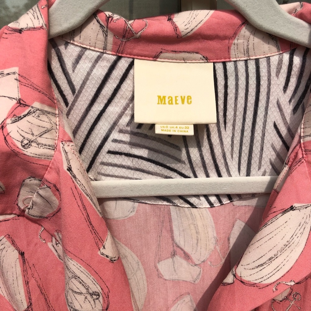 Anthropologie Maeve Pink Romper Sailboat print - Picture 4 of 8